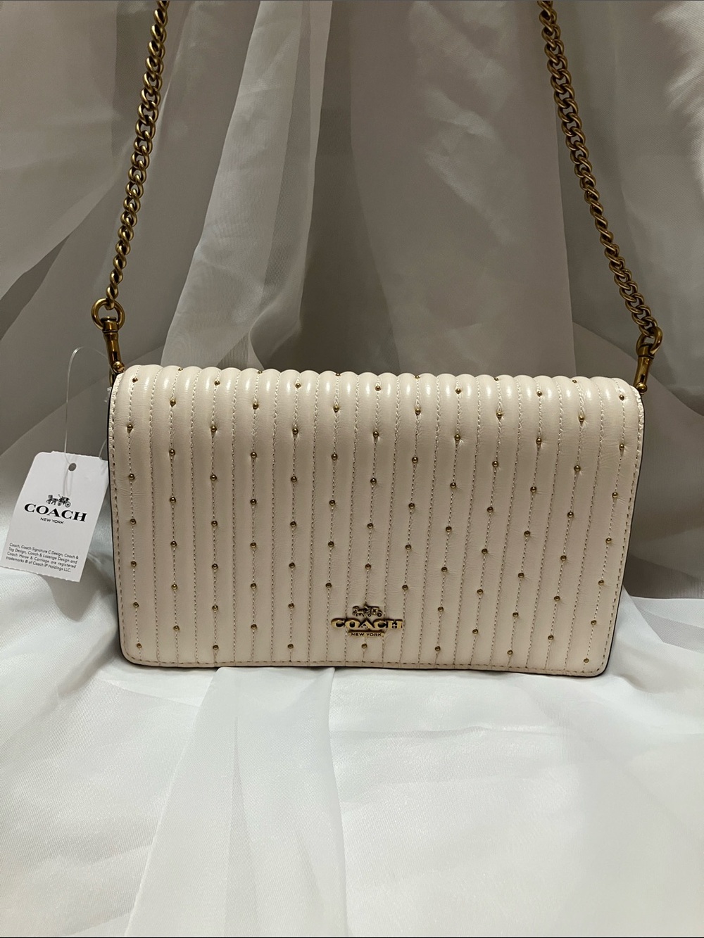 Callie Quilted Gold Rivets